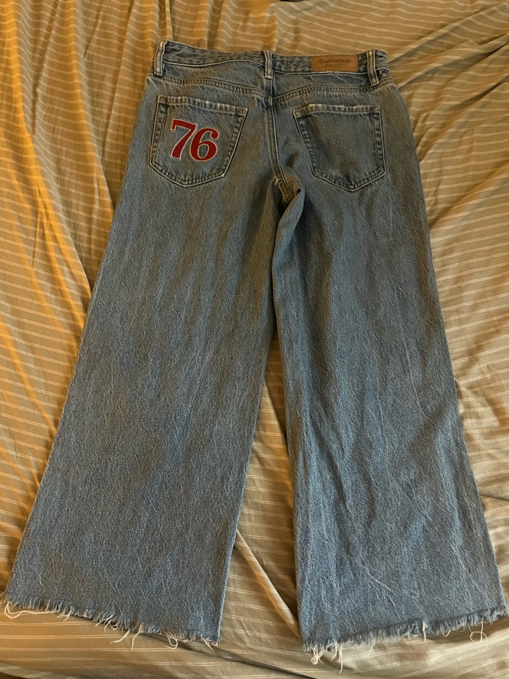 Light Blue Wide-Leg Budweiser jeans